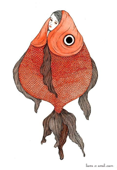 鱼的世界 插画系