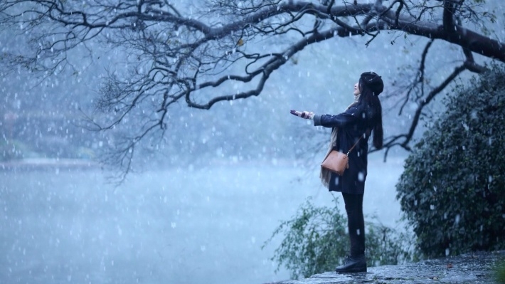 西湖初雪摄影电脑壁纸下载