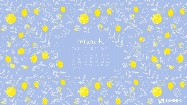 2015年3月日历宽屏壁纸