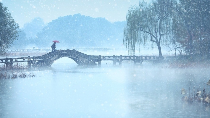 西湖初雪摄影电脑壁纸下载