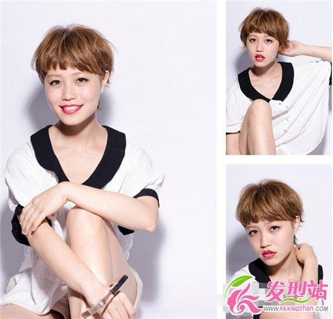 短发女生百搭刘海发型推荐 可爱刘海发型打造短发美女