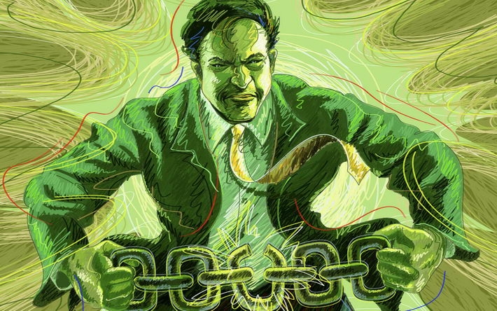 蜡笔手绘人物素描桌面壁纸