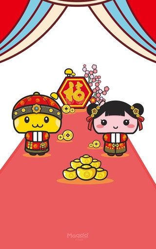 蘑菇点点贺新年