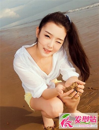直发女生扎什么样马尾显清新 可爱小清新马尾扎发发型