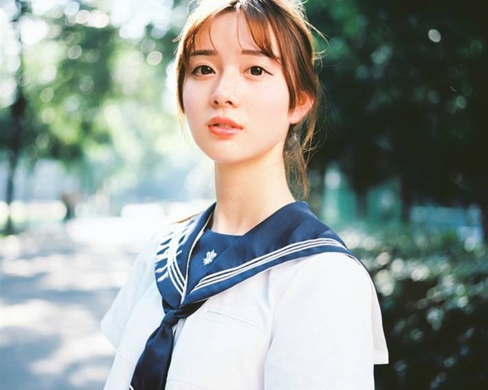 清纯美女日系水手服写真图片壁纸