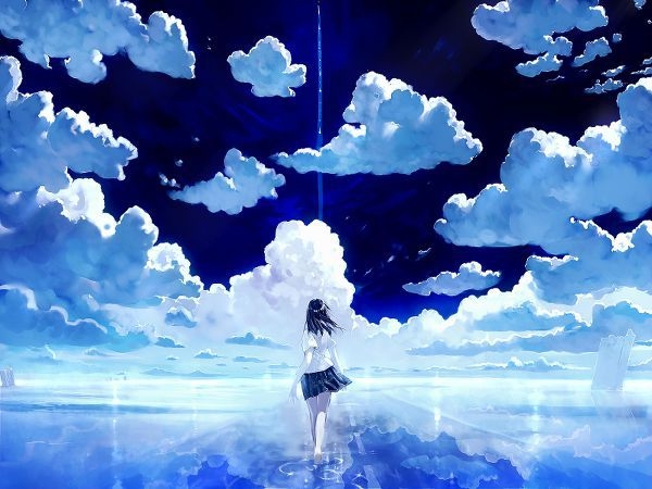奇幻的蓝色卡通动漫人物形象美图