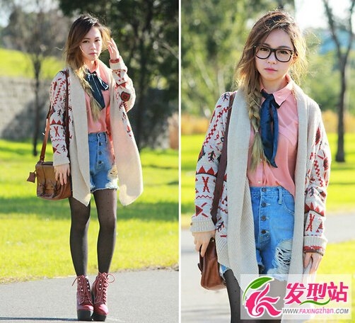 长发扎发服装搭配 秋冬和Chloe·ting学穿搭