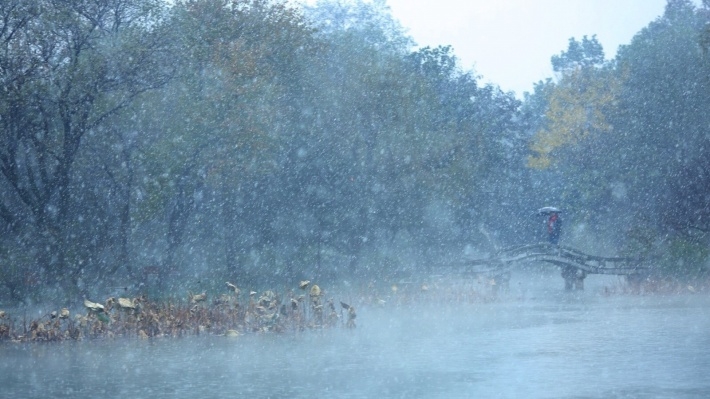 西湖初雪摄影电脑壁纸下载