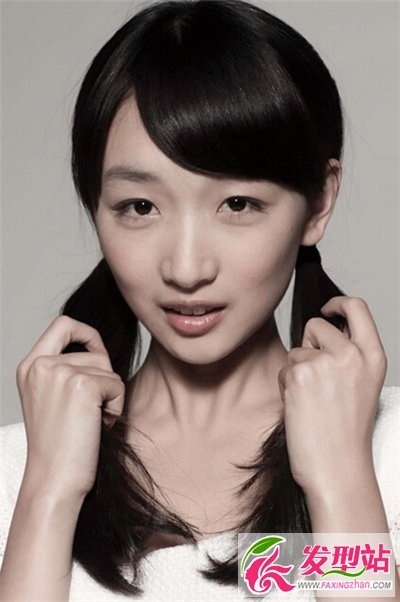 直发女生扎什么样马尾显清新 可爱小清新马尾扎发发型
