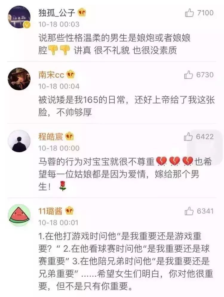 最不尊重男生行为的有哪些