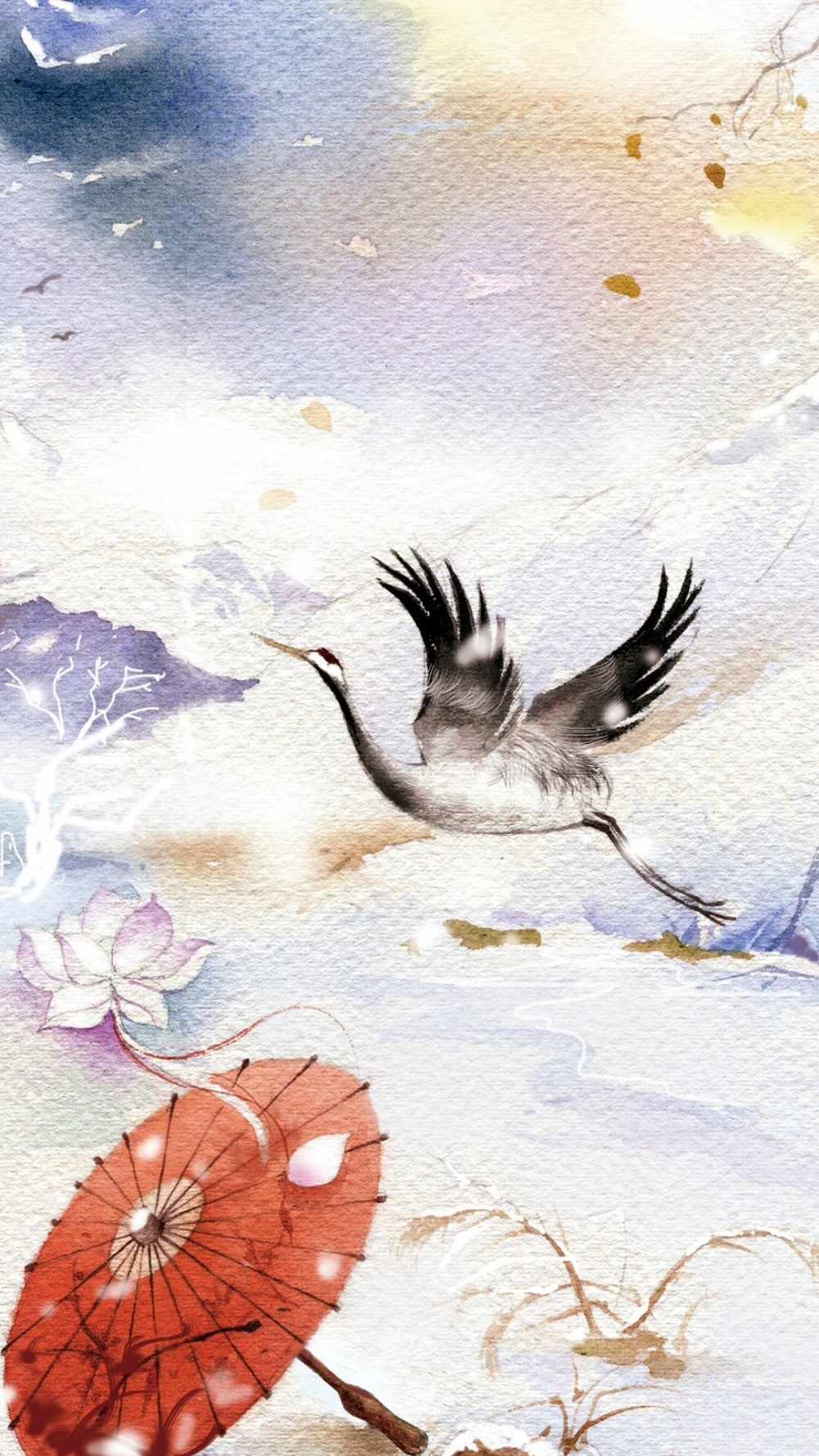古风手绘插画手机高清壁纸