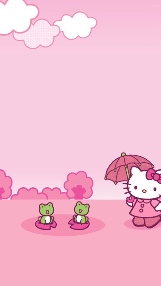 Hello Kitty粉色可爱锁屏壁纸下载