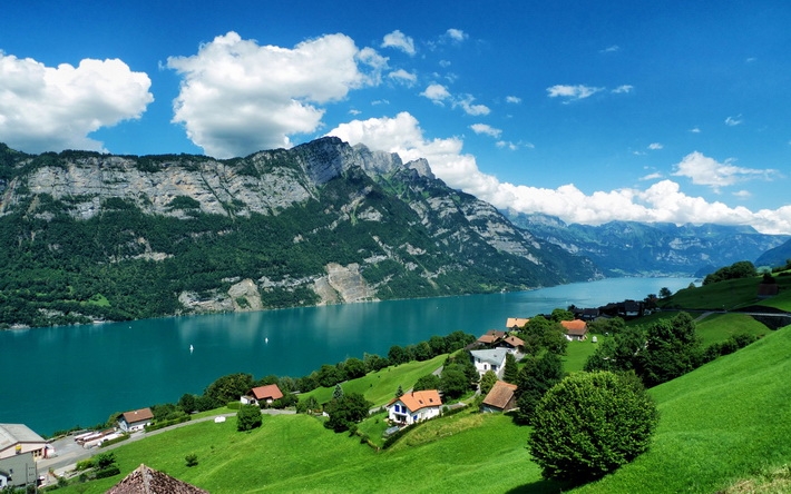 秀丽青山绿水风景宽屏壁纸