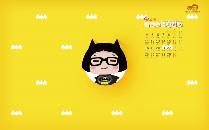 2016年4月卡通高清日历壁纸