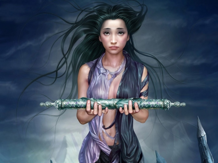 神话美女手绘电脑桌面壁纸