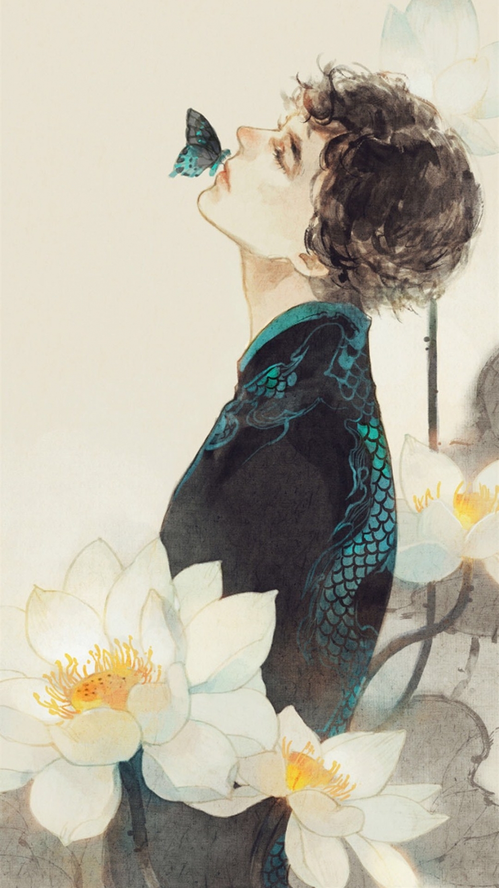 古风手绘插画手机高清壁纸