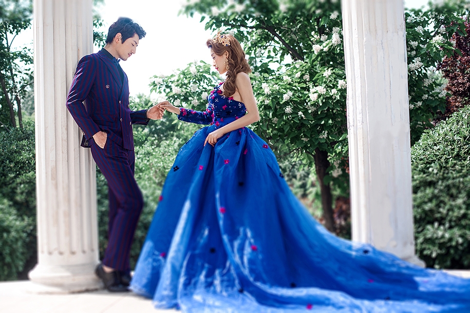 蓝色经典 婚纱照