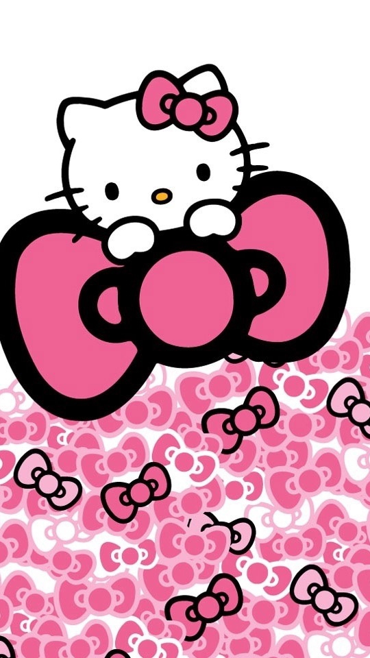 Hello Kitty粉色可爱锁屏壁纸下载
