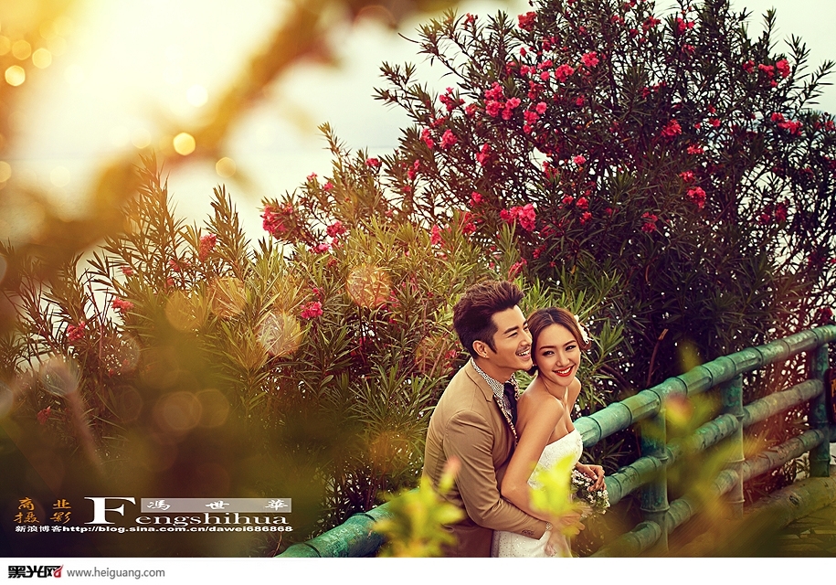 午后黄昏 婚纱照