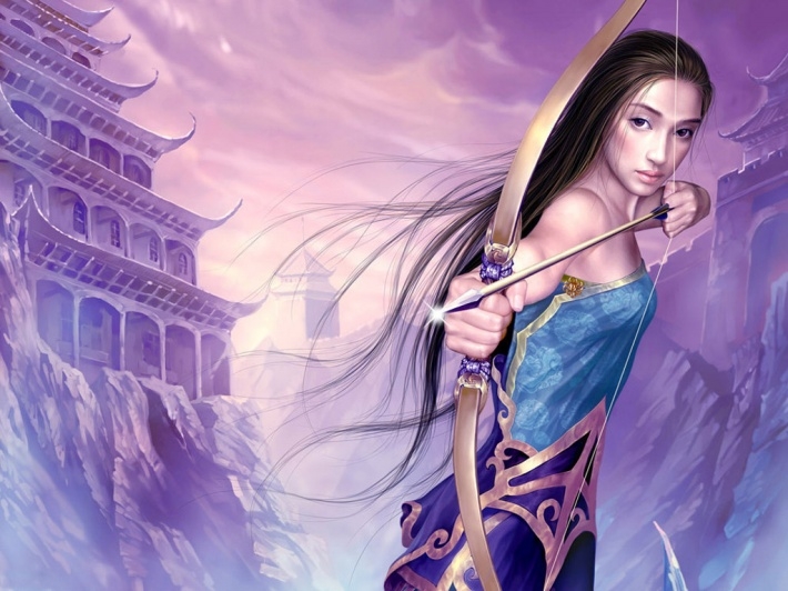 神话美女手绘电脑桌面壁纸