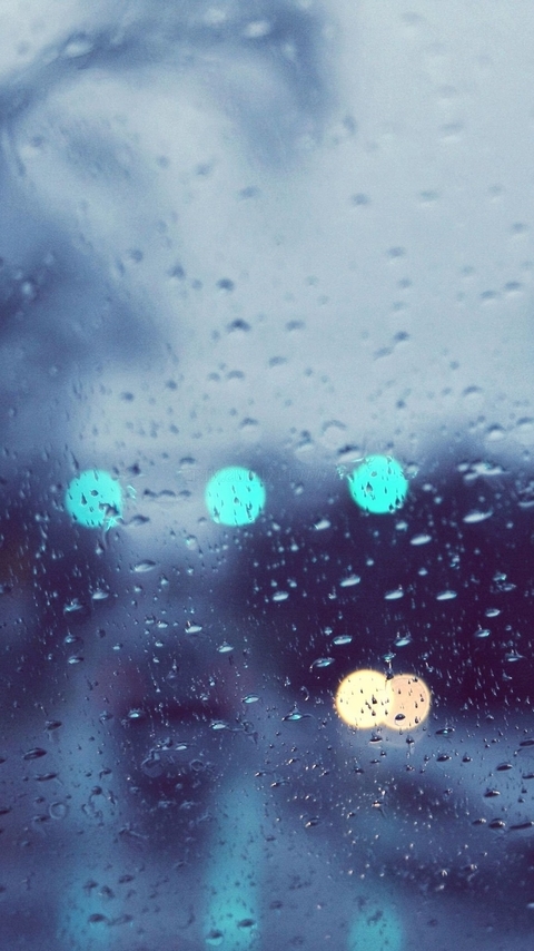 创意设计个性非主流玻璃上的雨点高清图片手机壁纸第一辑