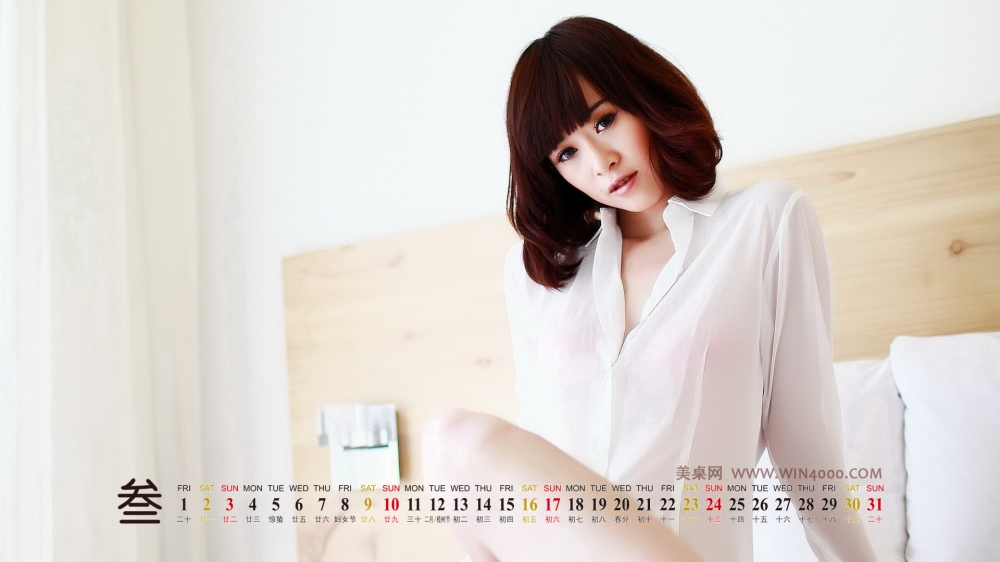 2013年3月日历壁纸之性感美女桌面【2】