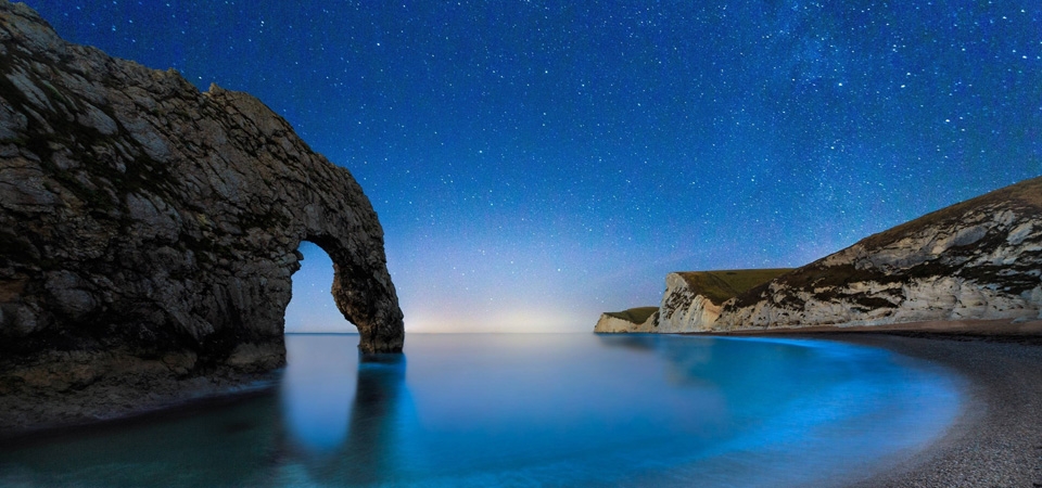 海滩 星空 风景桌面壁纸