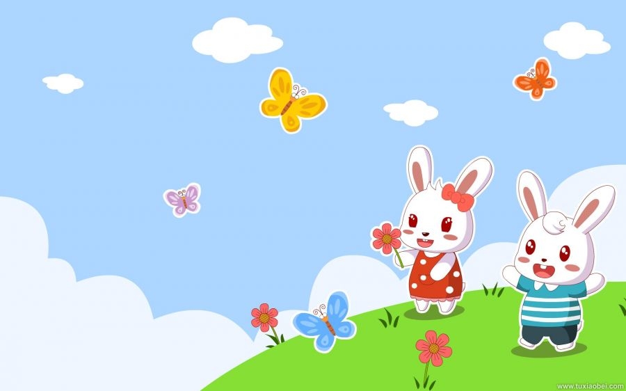 可爱的卡通兔子兔小贝图片