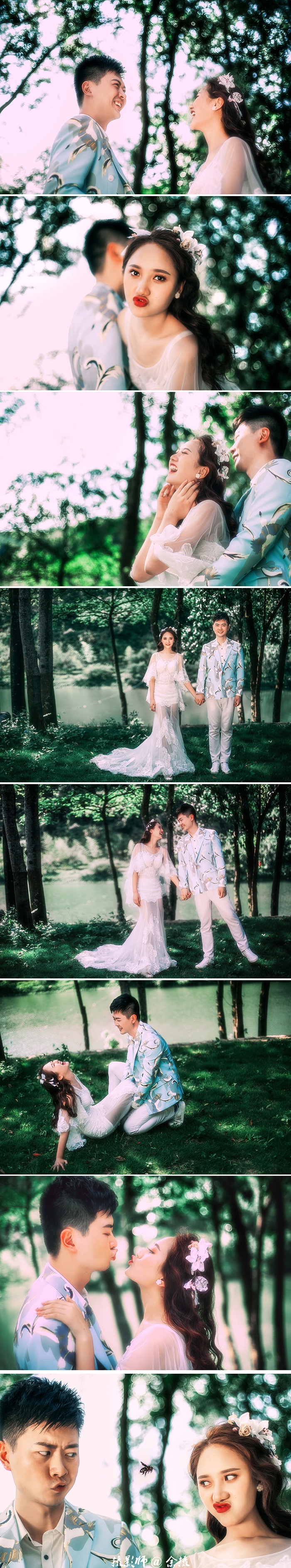 森 情绪 婚纱照