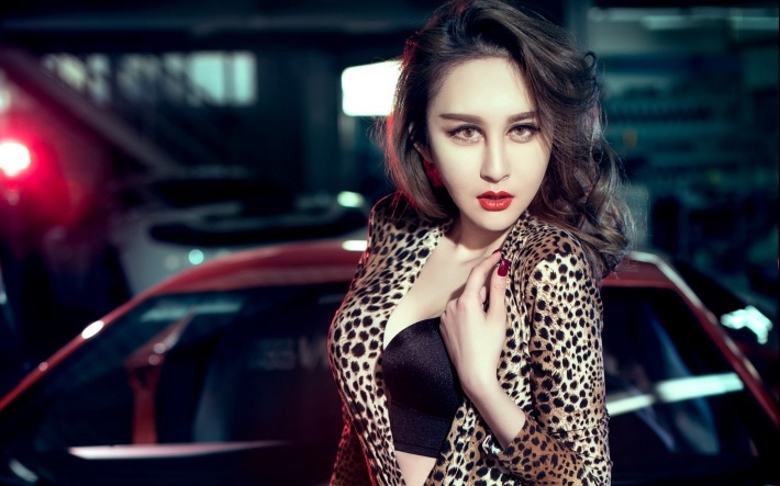 性感辣妹车模美女桌面壁纸