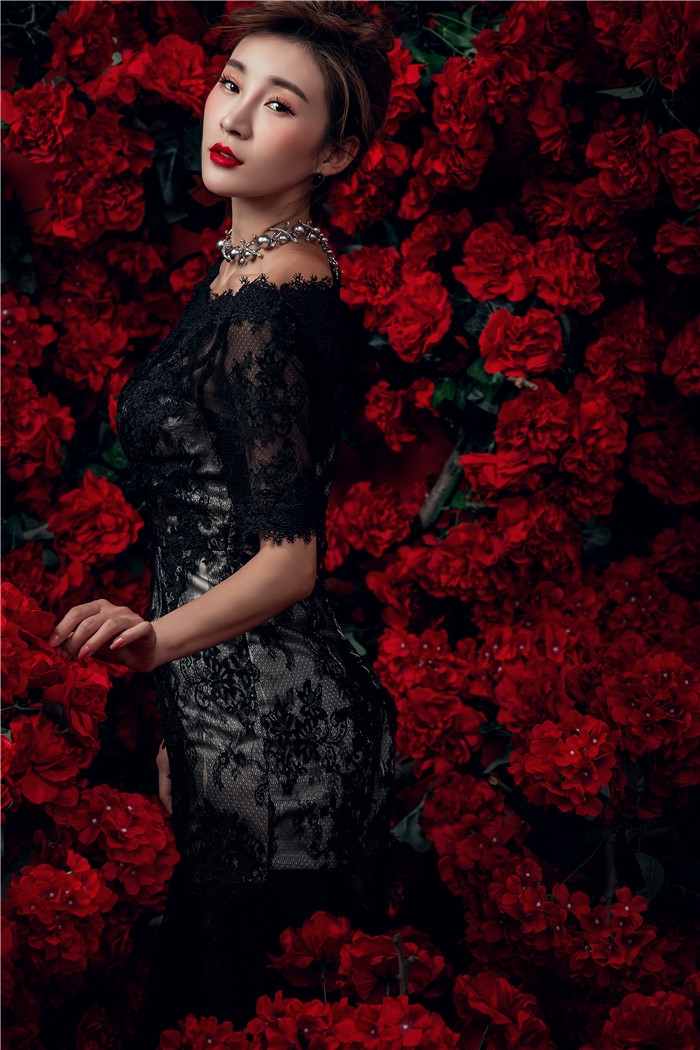 暗红 婚纱照