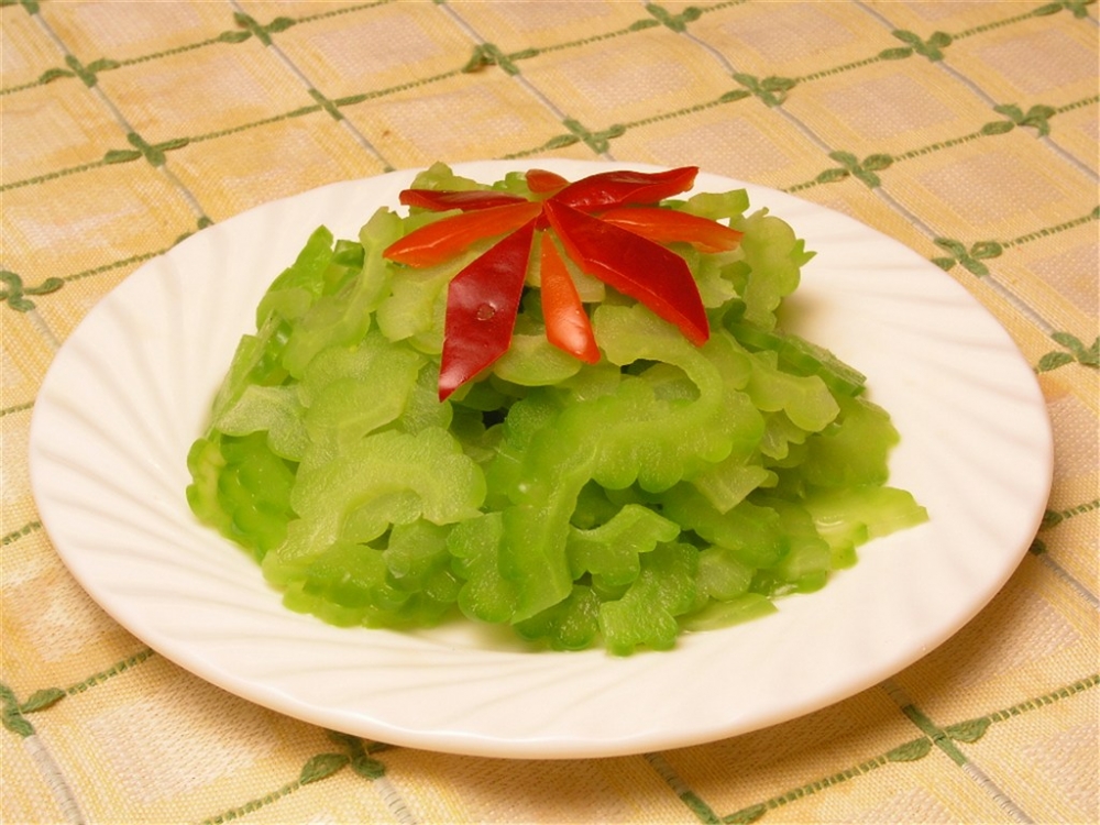 凉拌苦瓜凉菜系列美食素材图片