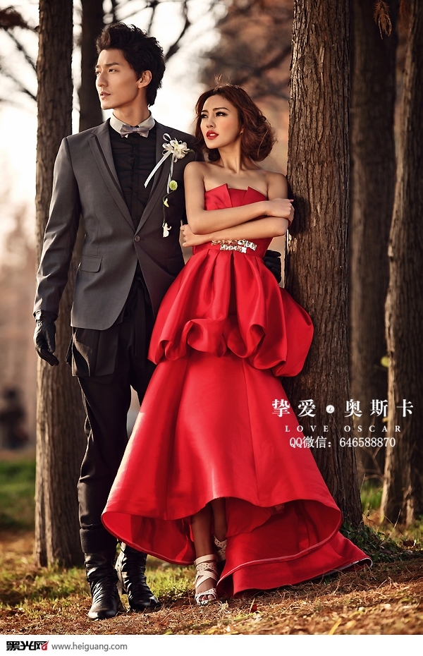 红枫林 婚纱照