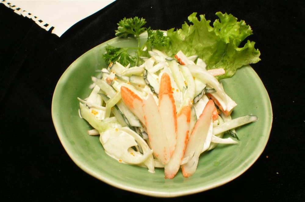 蟹柳沙拉日式韩式美食素材图片