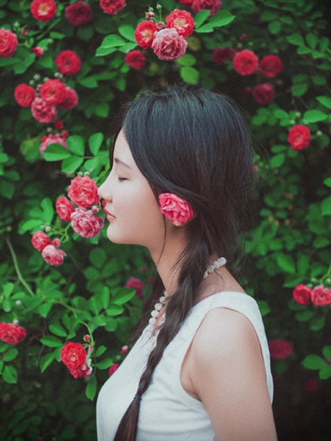 唯美像花一样的气质清纯美女手机壁纸