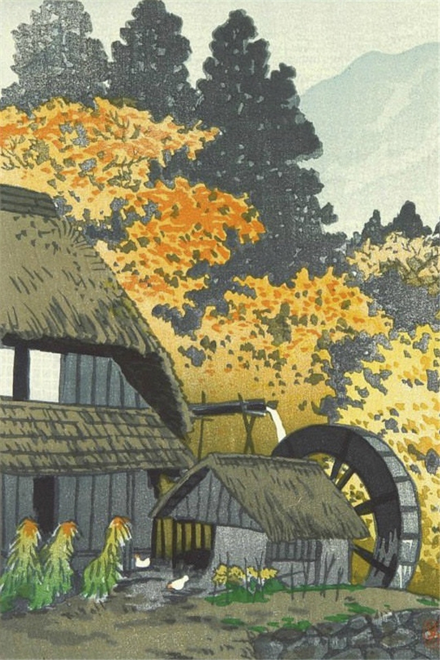 日本版画家Shiro Kasamatsu手机壁纸