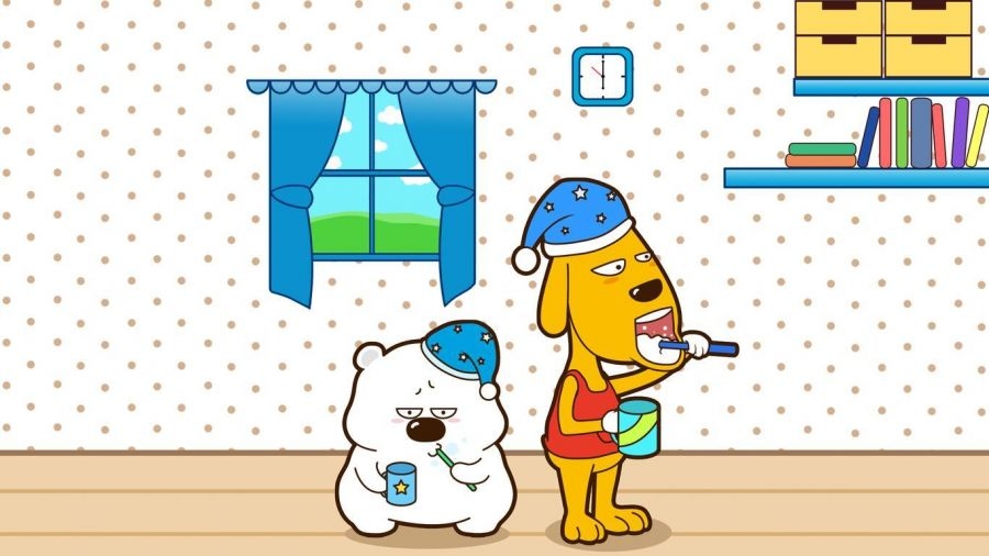 白色胖胖小囧熊可爱卡通图片