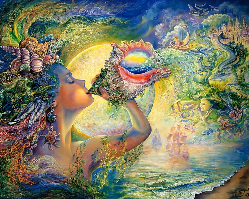 天国的精灵插画壁纸
