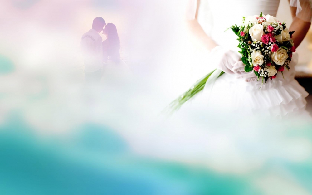 漂亮爱情婚纱照桌面壁纸