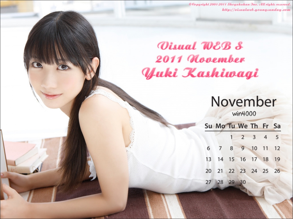 2016年11月日历日系清新美女写真壁纸下载