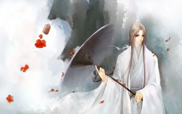 古装美人 婀娜多姿的彩妆遮住伤脸