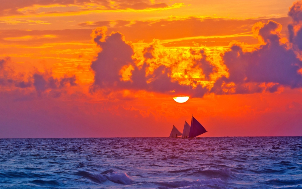 唯美大海高清风景宽屏壁纸