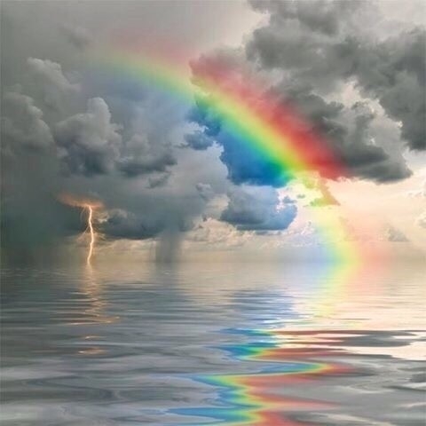 雨后彩虹图片唯美大全 真实唯美的雨后彩虹天空图片