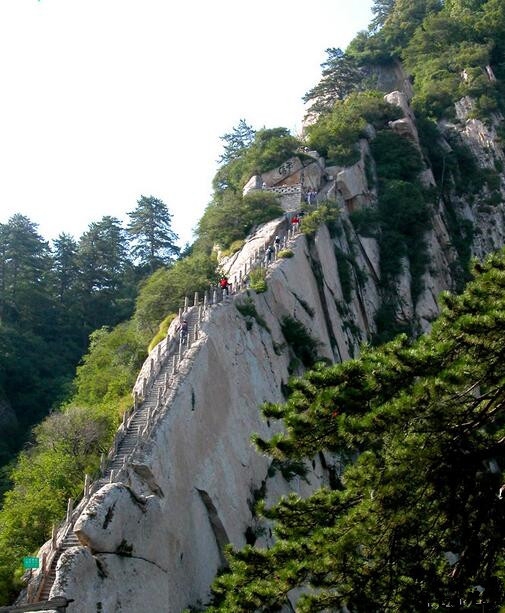 华山著名险道之苍龙岭图片