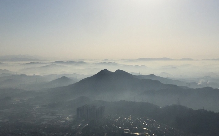 清晨城市景观高清电脑壁纸