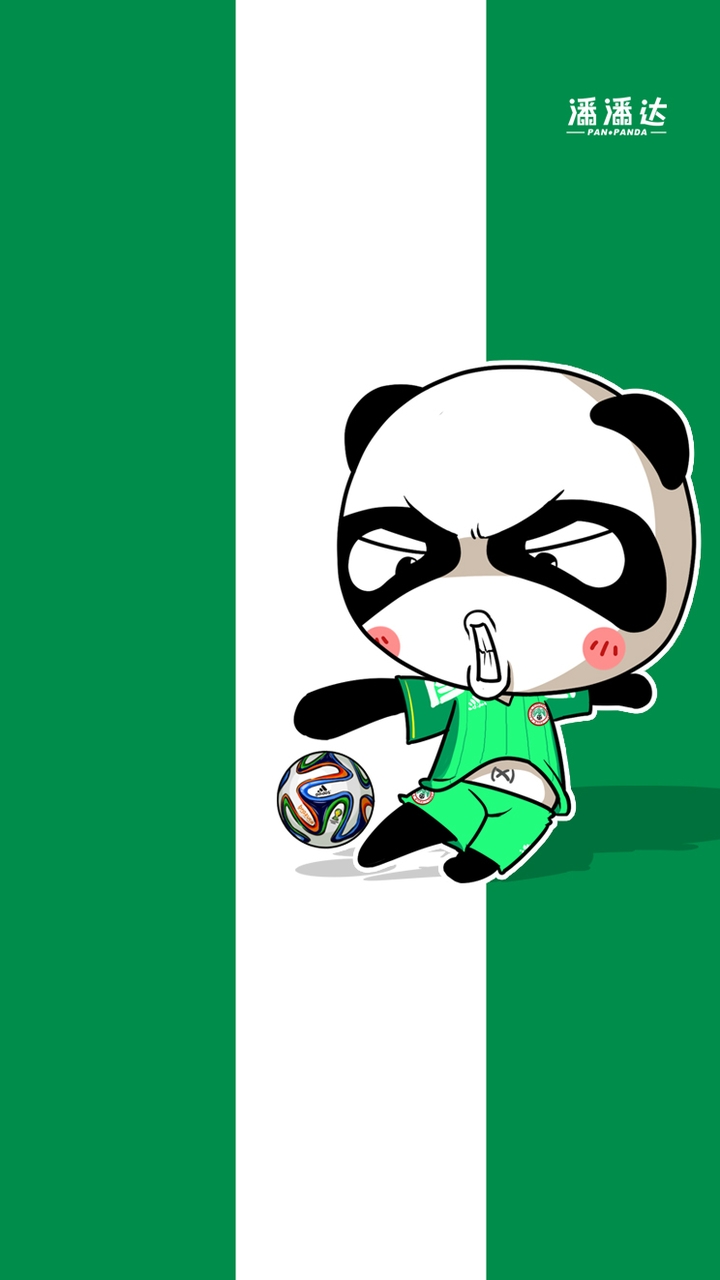 可爱卡通熊猫潘达达世界杯32强手机壁纸第三辑