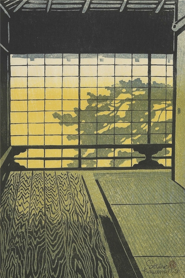 日本版画家Shiro Kasamatsu手机壁纸