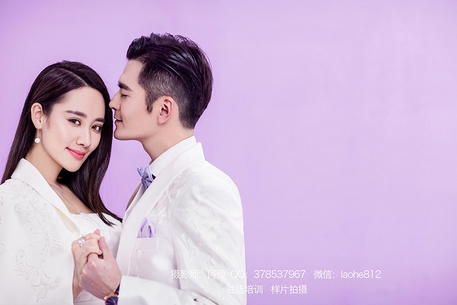 高级香芋紫 婚纱照