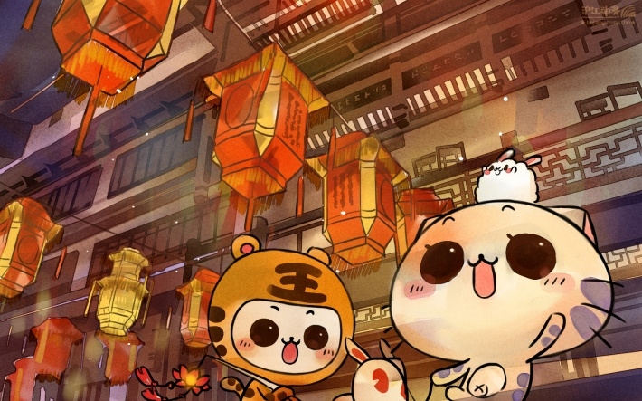 可爱卡通2015元宵节壁纸