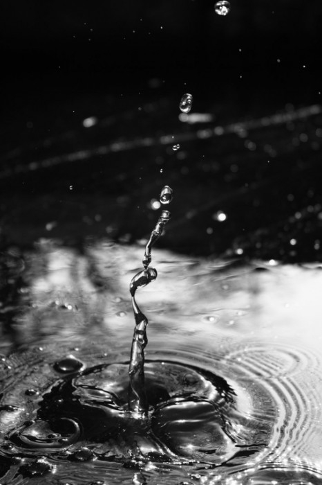透过水珠看到纯净的世界美图